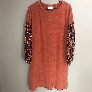 NWT Rust colored floral dress Size S